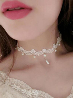 Süße Lolita Halskette mit Spitzen für Alltag Accessoires Nylon im klassischen & traditionellen Style mit Choker