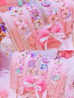 Süße Lolita Handtasche Schleifen Blumen PU Leder Täglich Lässig Lolita Umhängetasche
