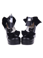Süße Lolita High Heels Bow Plattform schwarz Lolita Schuhe