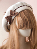 Süße Lolita Hut Bogen Pom Pom Wolle Lolita Barett