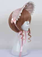 Süße Lolita Hut rosa Spitze Kante Motorhaube Lolita Zubehör