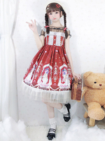 Süße Lolita JSK Kleid Engel Gebet Rüschen Lolita Pullover Röcke