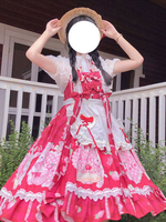 Süße Lolita JSK Kleid Picknick Hasen Schleifen Lolita Pullover Röcke
