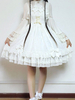 Süße Lolita Kleid JSK Flieg mit mir auf den Polarstern weiße Chiffon Bogen gekräuselte Spitze Lolita Jumper Rock