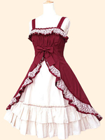 Süße Lolita Kleid JSK zwei Ton Lolita Jumper Baumwollrock