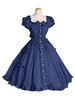 Süße Lolita Kleid OP weiß Baumwolle Kurzarm Lolita einteiliges Kleid