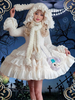 Süße Lolita Kleider Rüschen Schwarz Ecru Weiß Winter Gothic Lolita Kleider