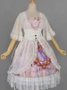 Süße Lolita Mantel Vertrag am Ende Alter weiße Chiffon gerüschten Schnürschuh V-Ausschnitt ausgestellte Ärmel Lolita Cover Ups