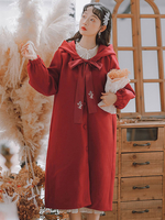 Süße Lolita Mäntel Roter Mantel Langarm Polyester Herbstakademie Lolita Outwears