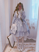 Süße Lolita OP Kleid Alice im Wunderland Rüschen Spitze Lolita Einteiler Kleid