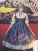 Süße Lolita OP Kleid Meeresboden Sternenhimmel Rüschen Bogen tiefblau Lolita Einteiler Kleid