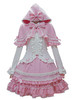Süße Lolita Oufits Pink Lolita Top mit Rock und Cape