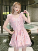 Süße Lolita Outfits Rosa ärmellose einteilige Badeanzug mit Tiermotiv