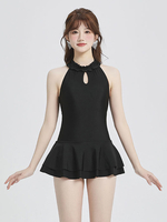 Süße Lolita Outfits Schwarzer ärmelloser Jumpsuit mit Rüschen