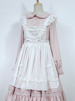 Süße Lolita Oversleeve in Weiß Accessoires Neverland Polyester Tea party im ROCOCO Stil mit Schürze