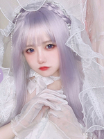 Süße Lolita-Perücke Lavendel lange hitzebeständige Faser Lolita-Zubehör