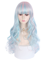Süße Lolita Perücke Baby Blue 66cm-95cm Hitzebeständiges Faser Lolita Zubehör