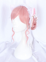 Süße Lolita Perücke Cameo Pink Hitzebeständige Faser Lolita Zubehör