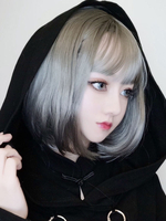 Süße Lolita Perücke Kurze Bob Hellgraue Lolita Haarperücke