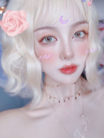 Süße Lolita Perücke Kurze hitzebeständige faserblonde Lolita Haarperücken