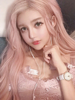 Süße Lolita Perücke Rosa lange Lolita Haarperücken