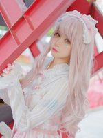 Süße Lolita Perücken in Rosa Netz Tea party Perücke Hochwertige Synthetic Harajuku Fashion