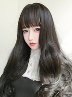 Süße Lolita Perücken in Schwarz Netz Tea party Perücke Hochwertige Synthetic Harajuku Fashion zerzaust