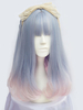 Süße Lolita Perücken mit Light Blue für Damen Accessoires Kunstseide Harajuku Fashion