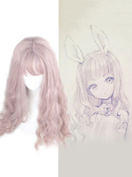 Süße Lolita Perücken Netz Perücke Tea party Hitzebeständigen Faser mit Hellrosa Harajuku Fashion zerzaust für Damen