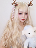 Süße Lolita Perücken Blonde lange lockige Lolita Haarperücken