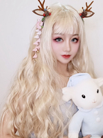 Süße Lolita Perücken Blonde lange lockige Lolita Haarperücken