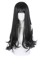 Süße Lolita Perücken Schwarzgold 66cm-95cm Hitzebeständiges Faser-Lolita-Zubehör
