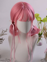 Süße Lolita Perücken Weiche rosa kurze Bob Lolita Haarperücke