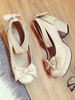 Süße Lolita Pumps Bow Knöchelriemen Plattform Chunky Heel Lolita Schuhe