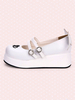 Süße Lolita Pumps Riemchen Schnalle Ausgeschnitten Flügel Lolita Flatform Schuhe