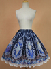 Süße Lolita Rock Lace Trim Vintage Floral Print plissierten Organza Lolita SK