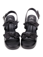 Süße Lolita Sandalen Bow Riemchen Schnalle schwarz Lolita Schuhe