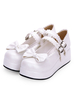Süße Lolita Schuhe Bow Frill Riemchen Schnalle Plattform Lolita Schuhe