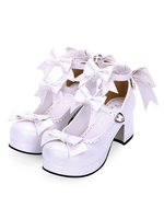 Süße Lolita Schuhe Bow Riemchen Plattform Chunky High Heel Lolita Schuhe