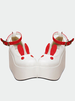 Süße Lolita Schuhe niedlichen Häschen weißen Plattform Round Toe Ankle Strap Lolita Stöckelschuhe
