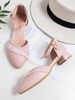 Süße Lolita Schuhe Rosa Rüschen Runde Zehen Leder Lolita Pumps