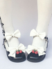 Süße Lolita Schuhe Runde Spitze Schleife Ankle Strap Lolita Pumpen