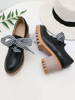 Süße Lolita Schuhe Schnürung Leder Chunky Heel Lolita Pumps