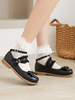 Süße Lolita Schuhe Schwarzes PU Leder Lolita Pumps Schuhe