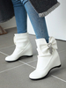 Süße Lolita Stiefel Bögen Round Toe Leder Keil Lolita Schuhe