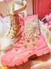 Süße Lolita Stiefel Pailletten Blumen Geschlossene Zehen Flachabsatz Mikrofaser Lolita Schuhe Anpassen Stiefel