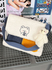 Süße Lolita Tasche Blau Kurz Plüsch Kunstleder Polyester Schulranzen Stil Lolita Zubehör