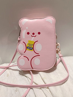 Süße Lolita Tasche Bär PU Leder Umhängetasche