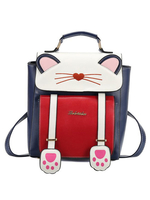 Süße Lolita Tasche Cat Leder Rucksack