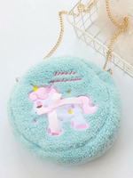 Süße Lolita-Tasche Hellhimmelblau Langer Plüschtier-Umhängetasche Lolita-Zubehör